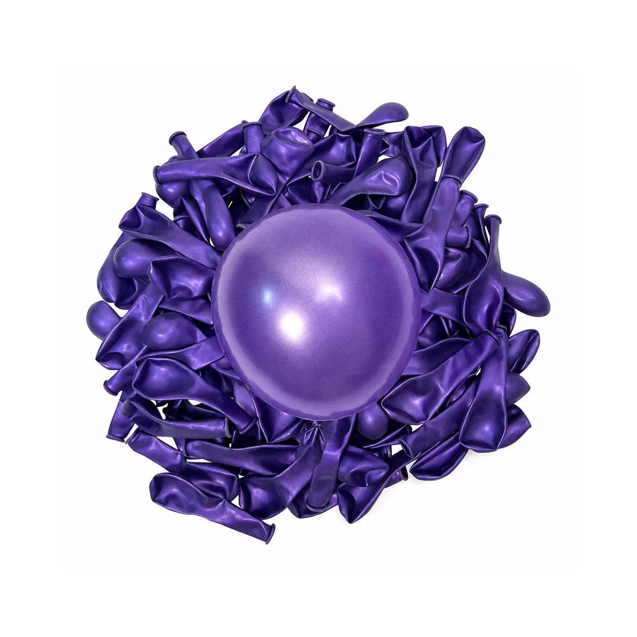 5 inch chrome lavender metallic balloon detail image