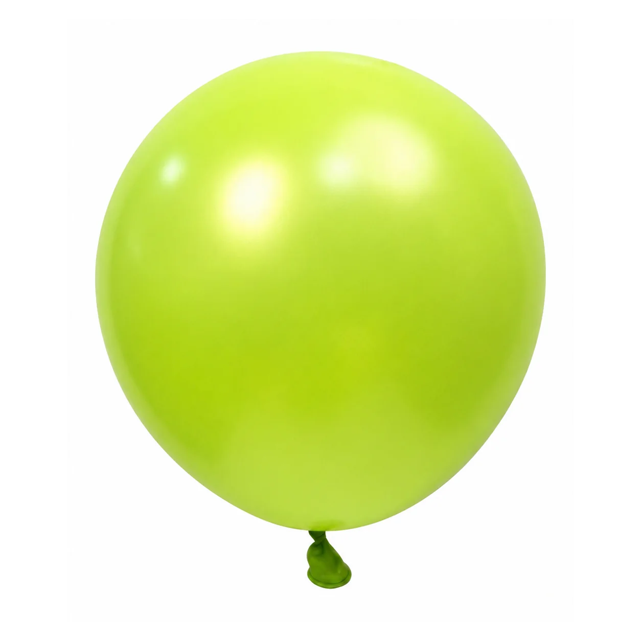 12 inch chrome light green metallic balloon detail image