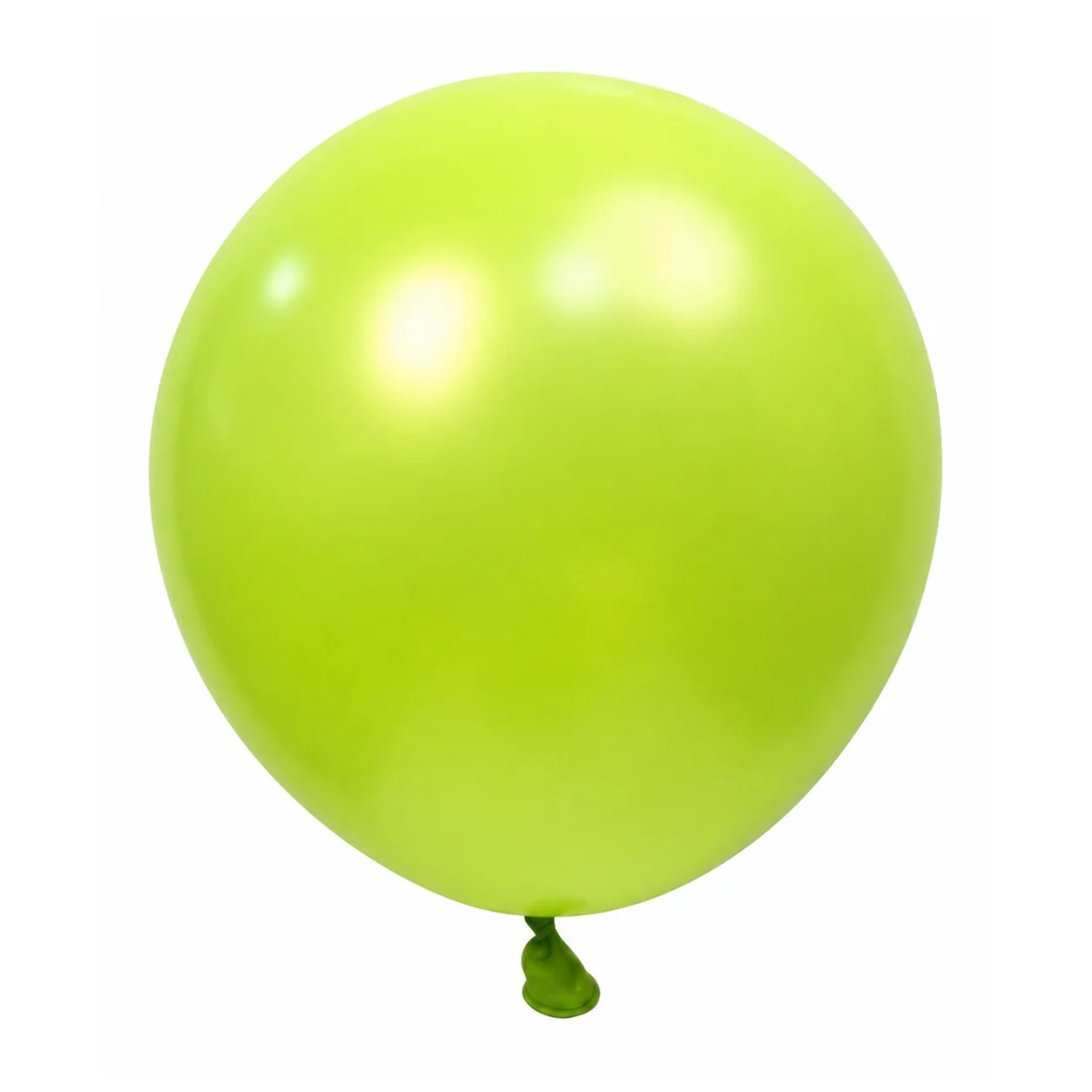 18 inch chrome light green metallic balloon detail image