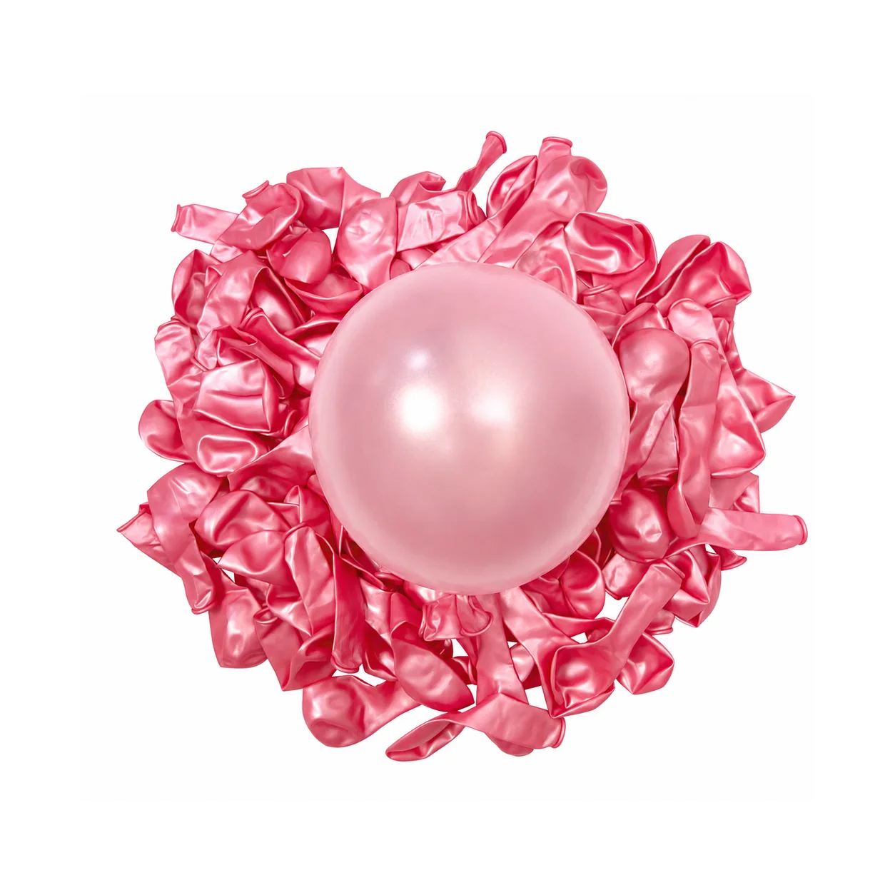 5 inch chrome light pink metallic balloon detail image