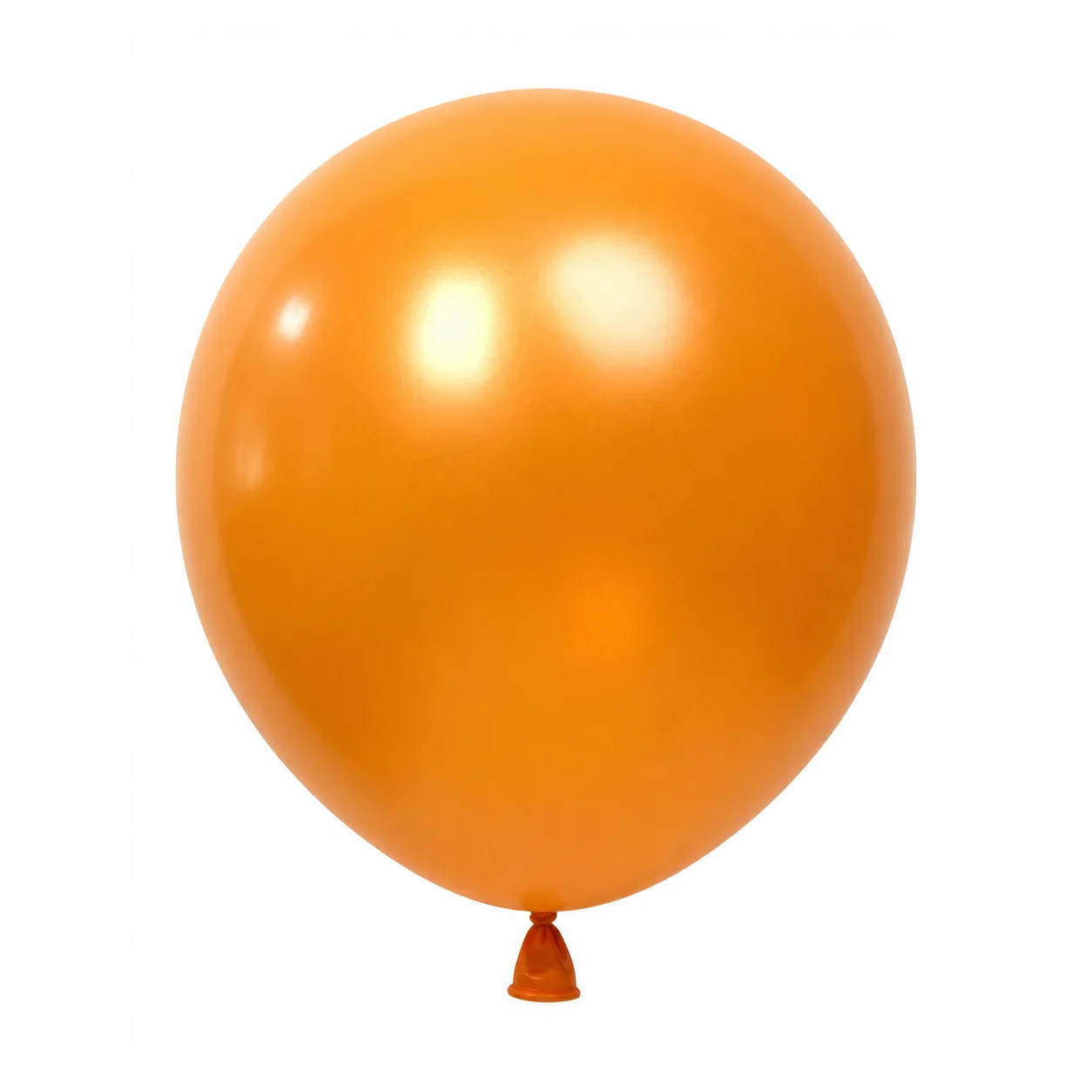 12 inch chrome orange metallic balloon detail image