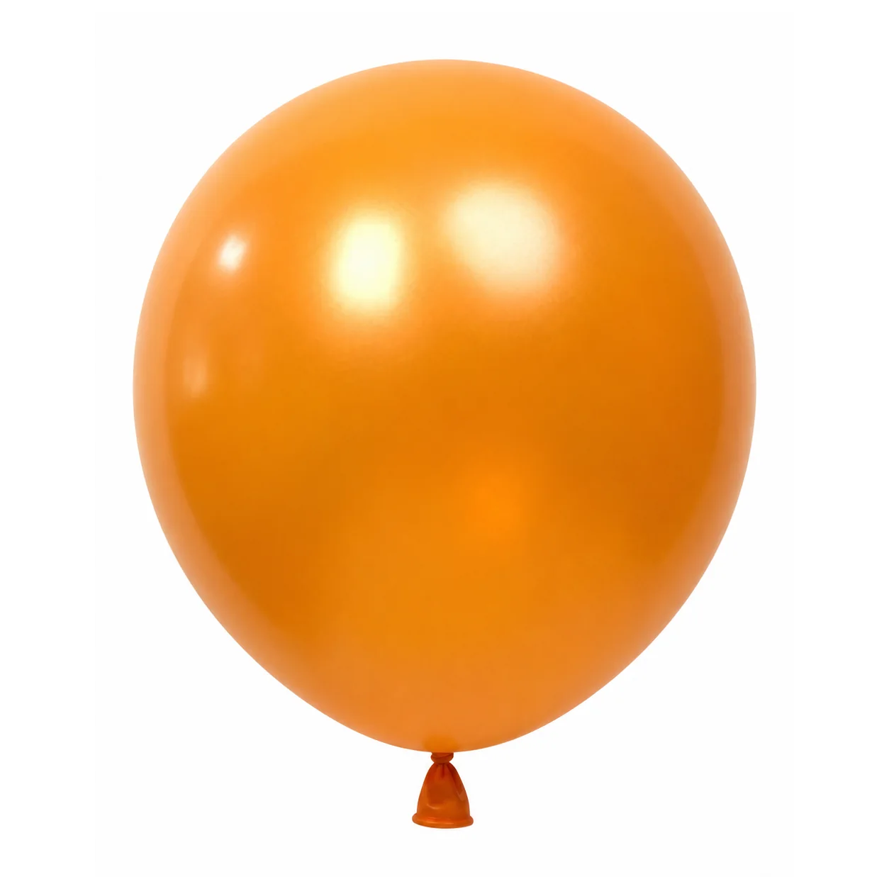 18 inch chrome orange metallic balloon detail image