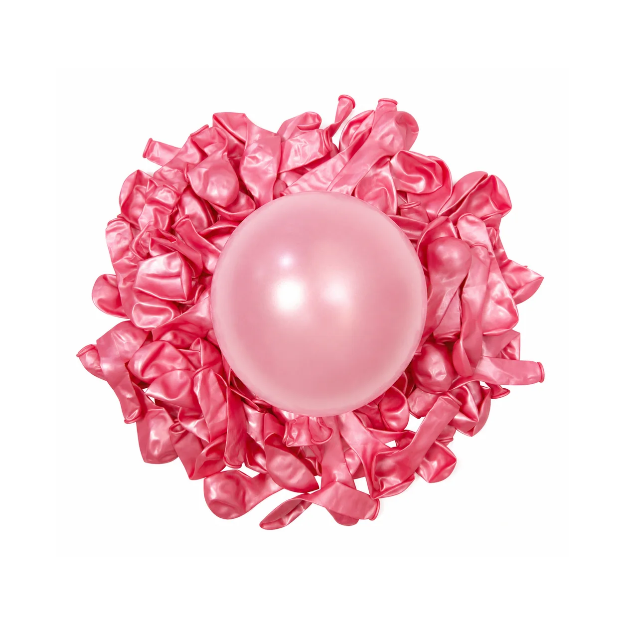 5 inch chrome pink metallic balloon detail image