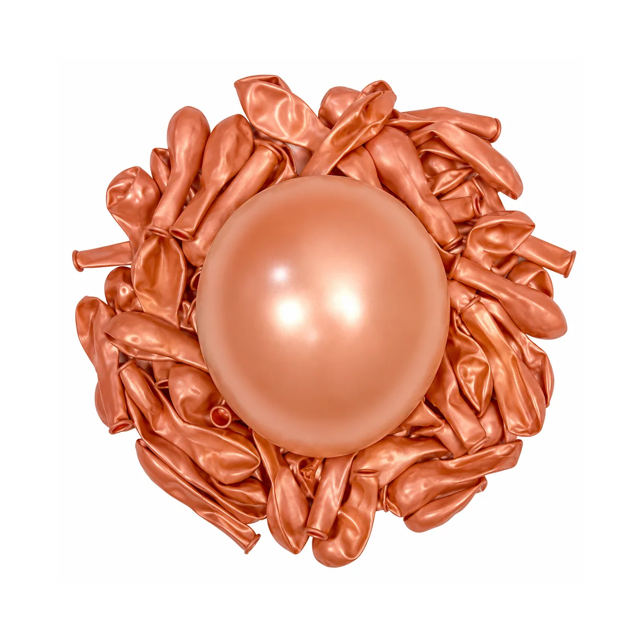 5 inch chrome rose gold metallic balloon detail image