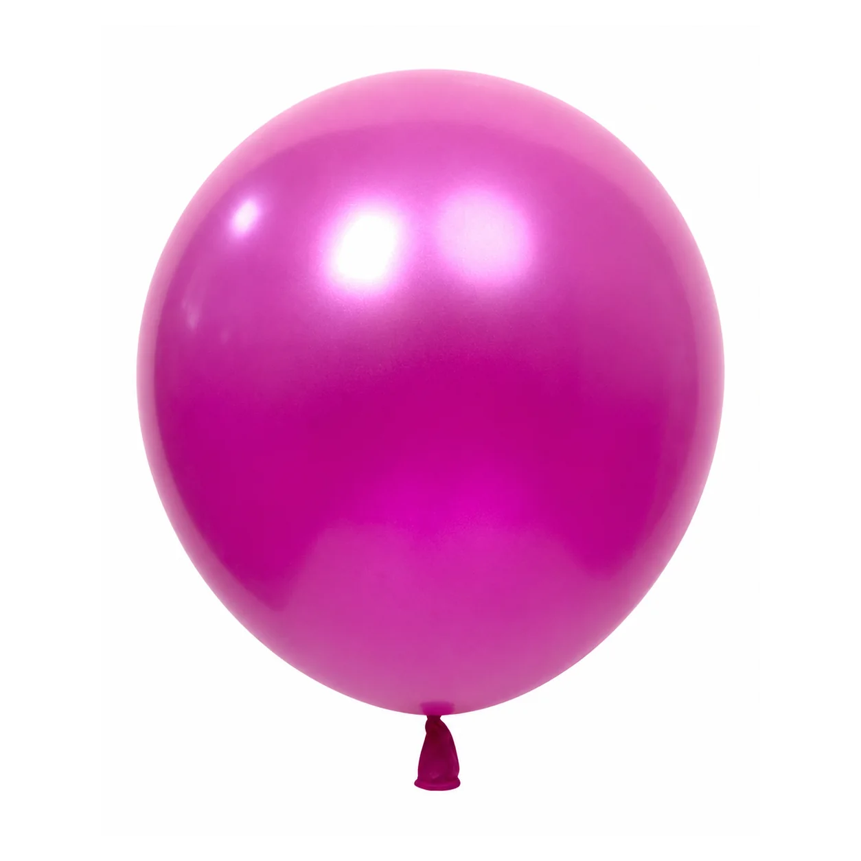 12 inch chrome rose red metallic balloon detail image