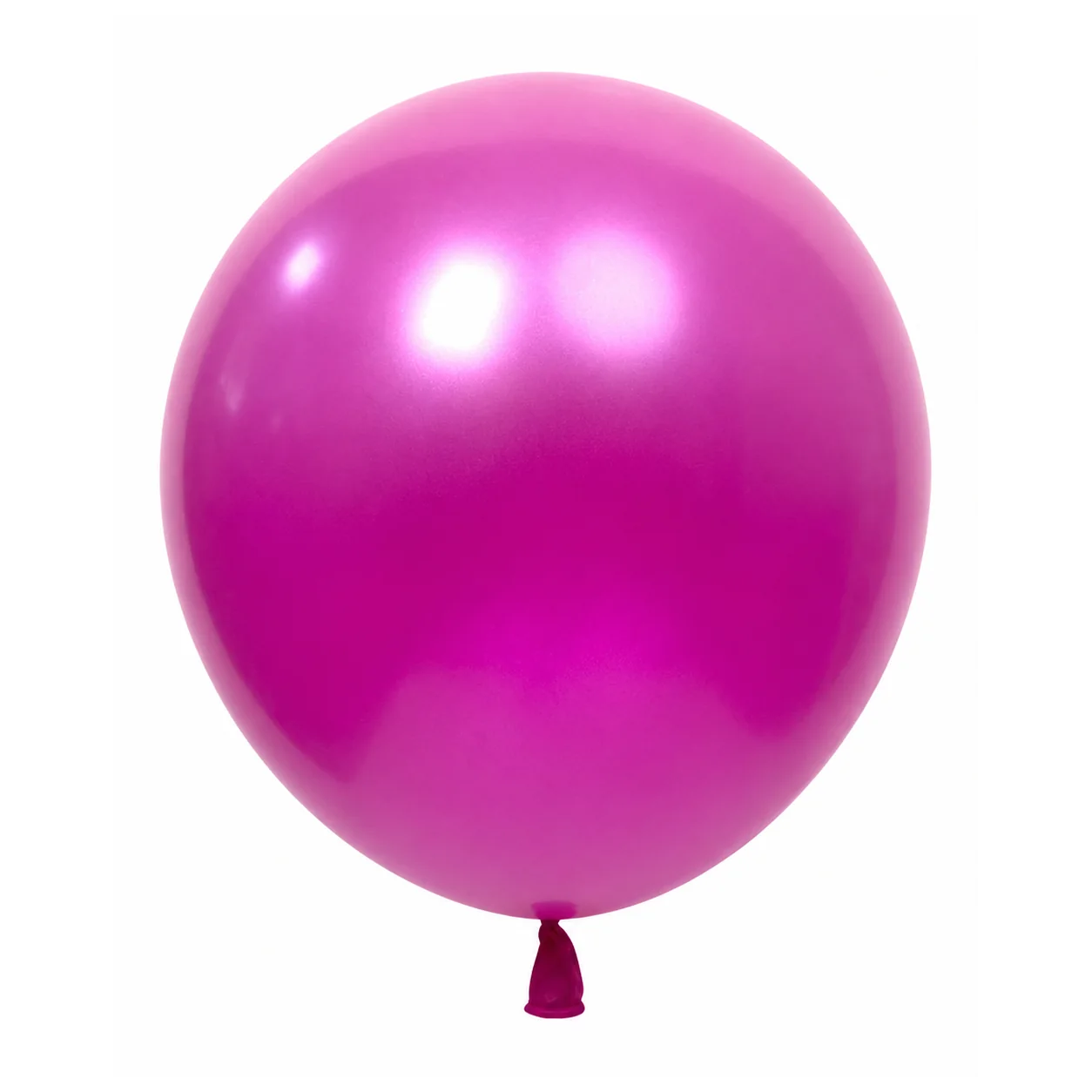 18 inch chrome rose red metallic balloon detail image