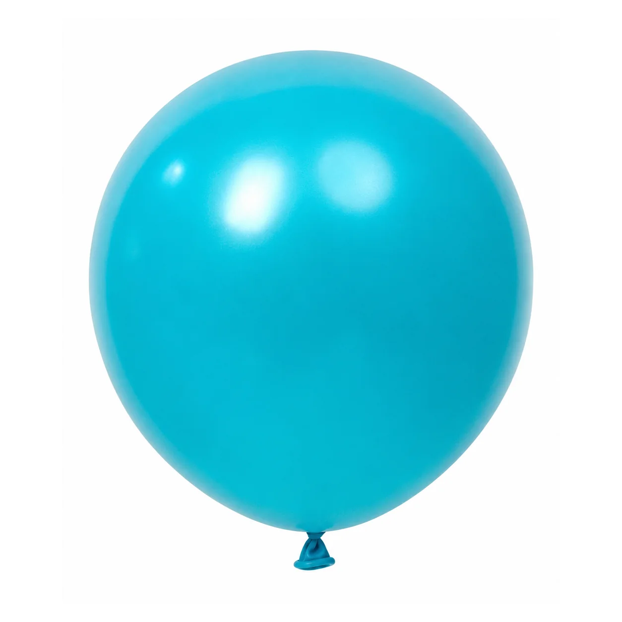 12 inch chrome sky blue metallic balloon detail image