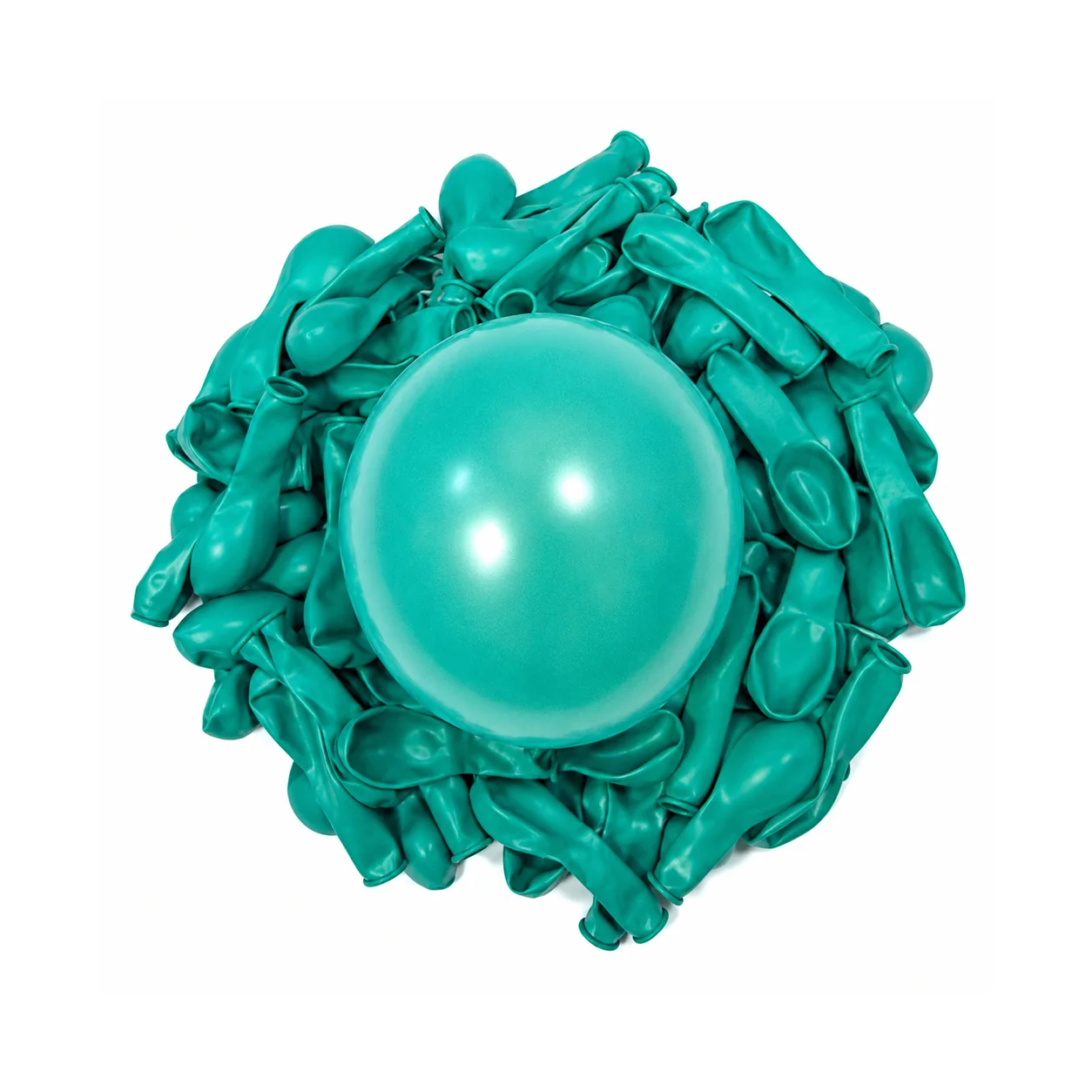 5 inch chrome tiffany blue metallic balloon detail image