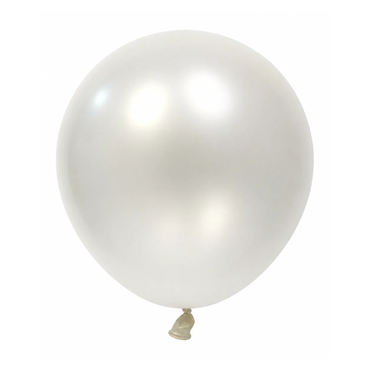 12 inch chrome white metallic balloon detail image