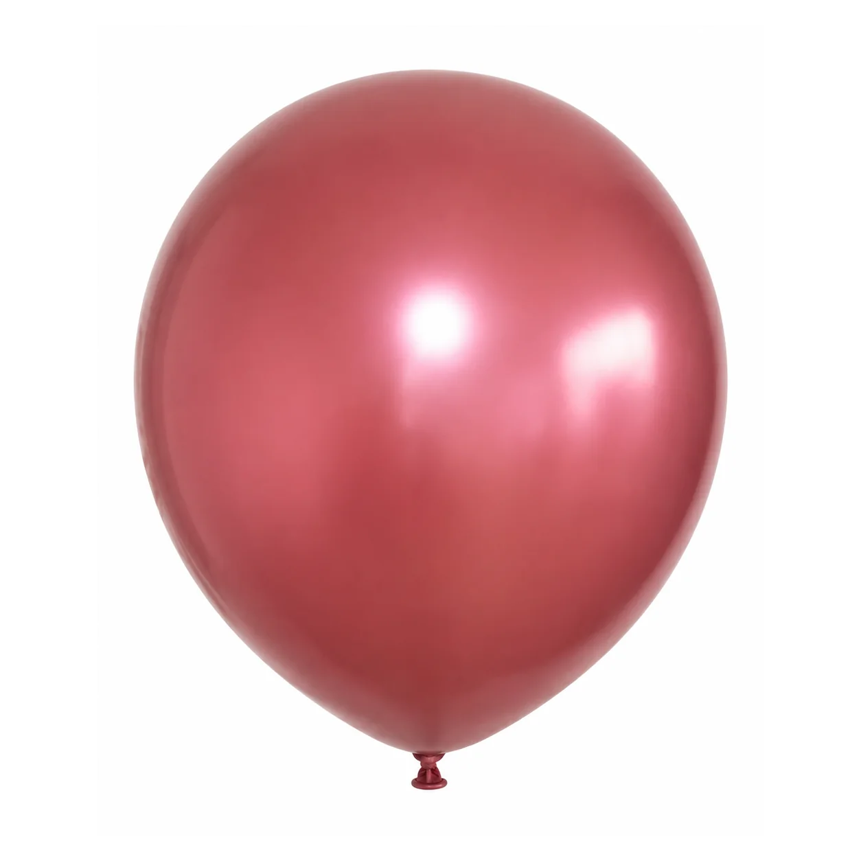 12 inch chrome wine red metallic balloon detail image