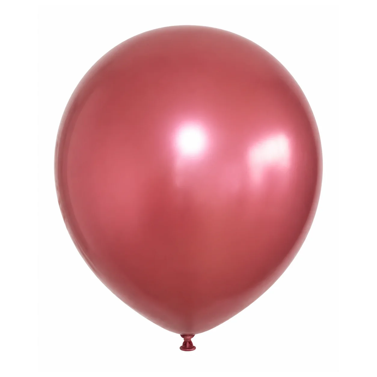 18 inch chrome wine red metallic balloon detail image