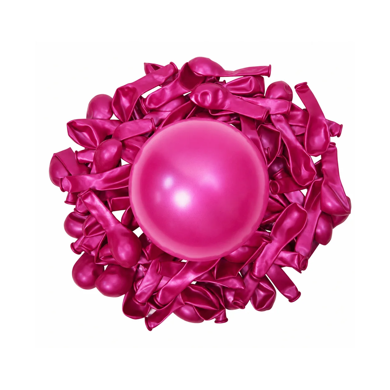 5 inch chrome wine red metallic balloon detail image