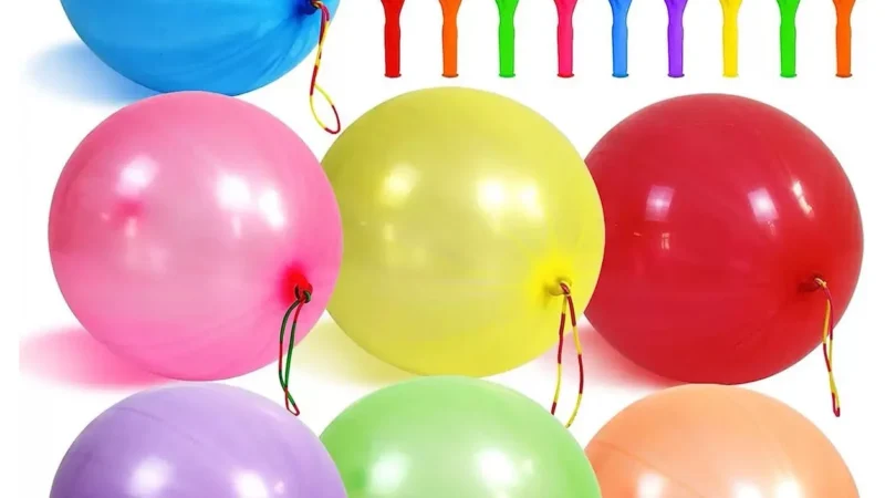 Wholesale punch balloons inflated mixed color display