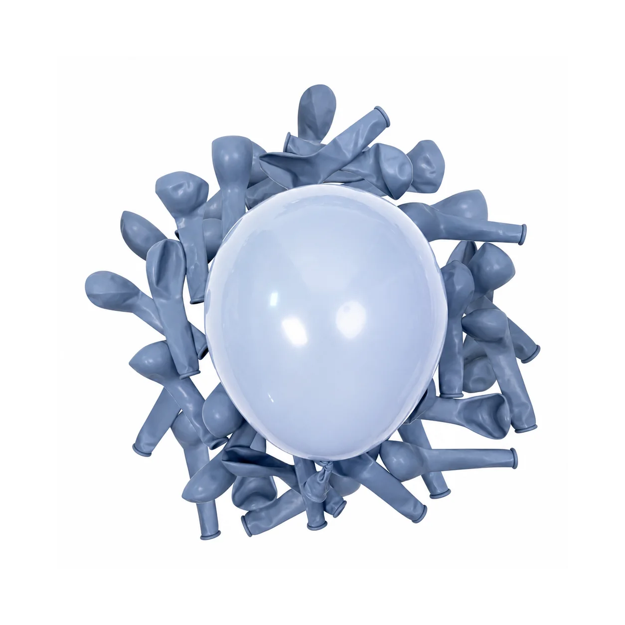 5 inch blue frog retro balloon detail image