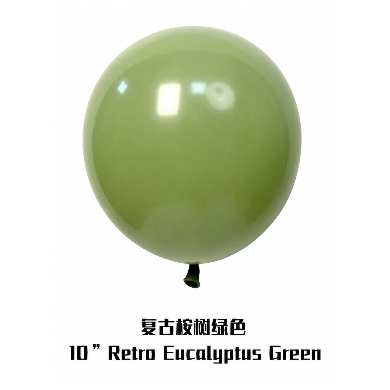 18 inch eucalyptus green retro balloon detail image