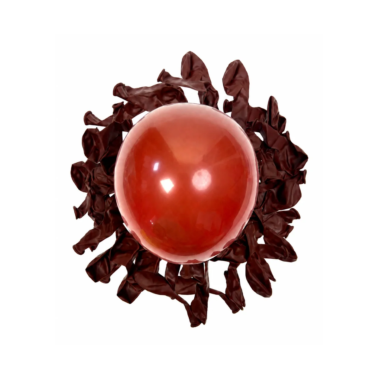 5 inch wine red retro balloon detail image