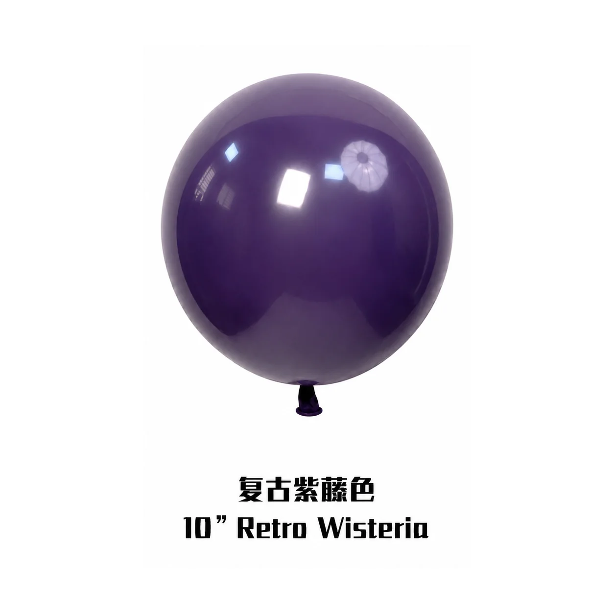10 inch retro balloon in wisteria latex balloon