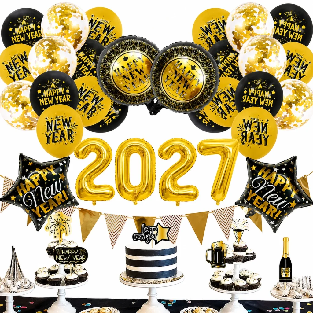 2027 New Year Foil Balloon Set wholesale seasonal balloon image 1