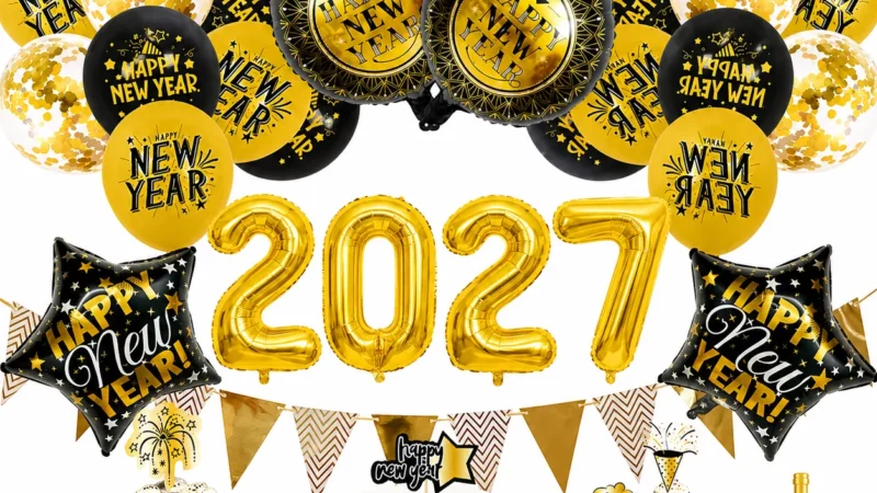 2027 New Year Foil Balloon Set wholesale seasonal balloon image 1
