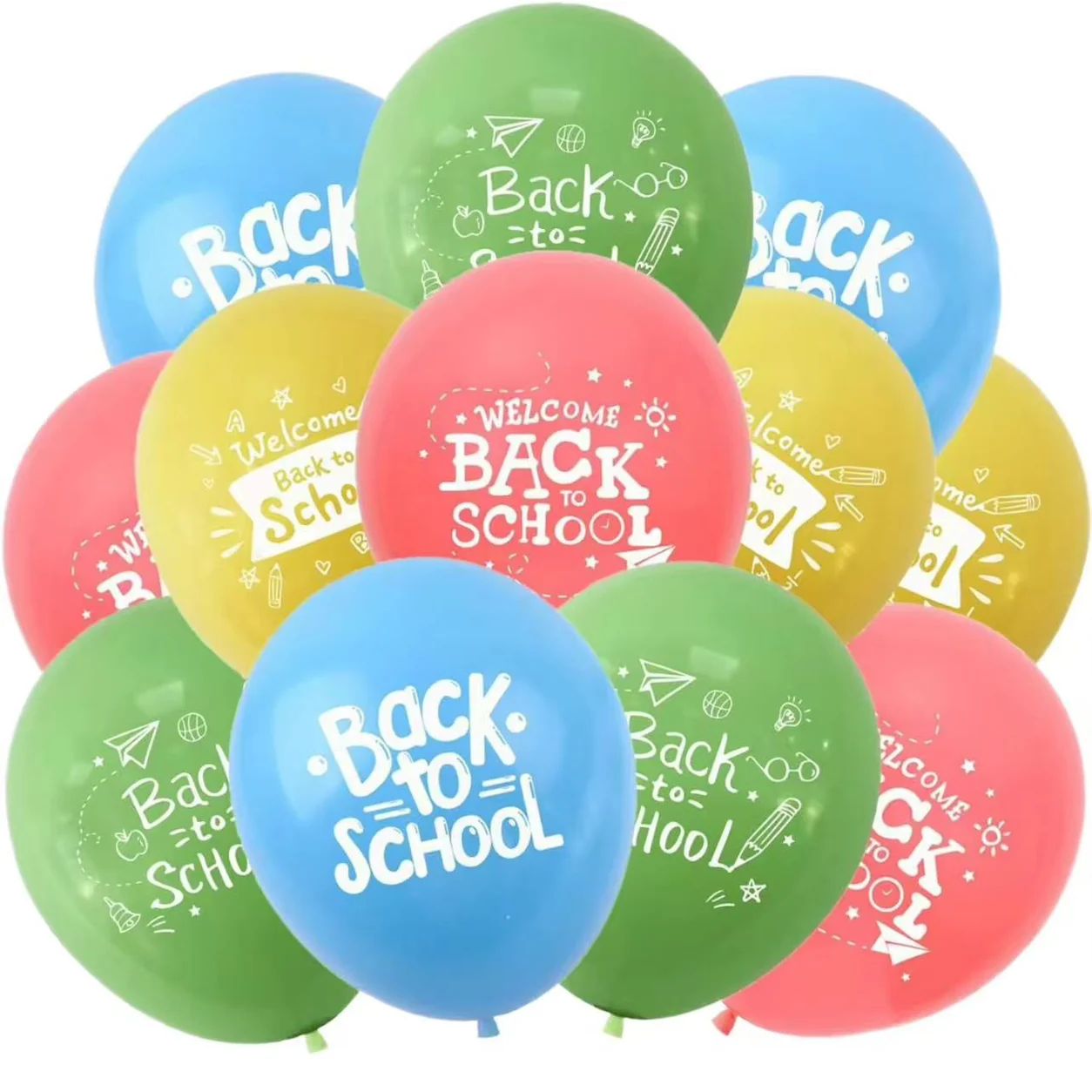 Back to School Printed Latex Balloons wholesale seasonal balloon image 1