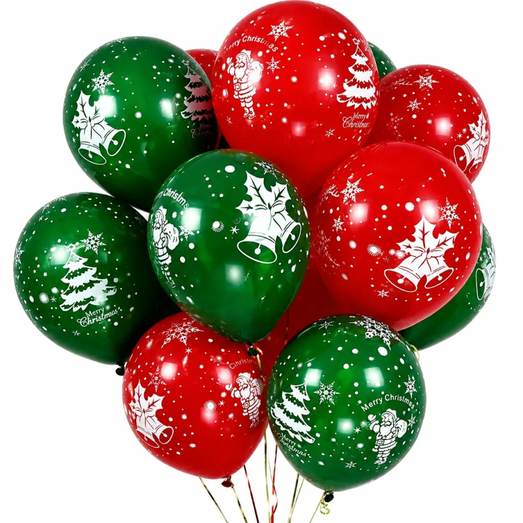 Christmas Printed Latex Balloons wholesale seasonal balloon image 1