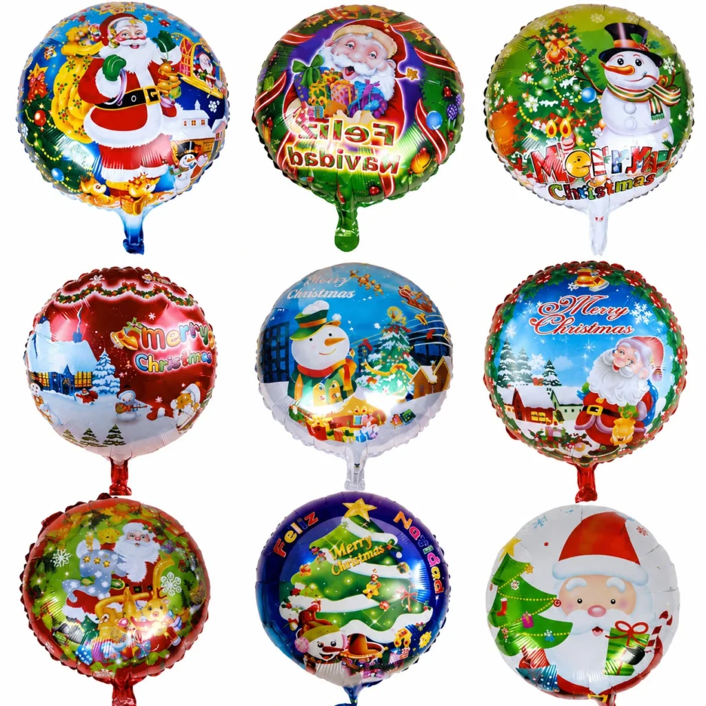 Christmas Round Foil Balloons wholesale seasonal balloon image 1