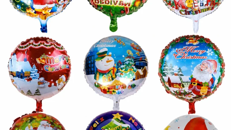 Christmas Round Foil Balloons wholesale seasonal balloon image 1