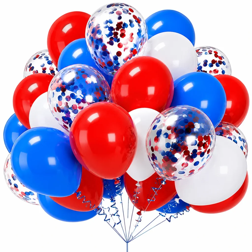 Independence Day Confetti Latex Balloons wholesale seasonal balloon image 1