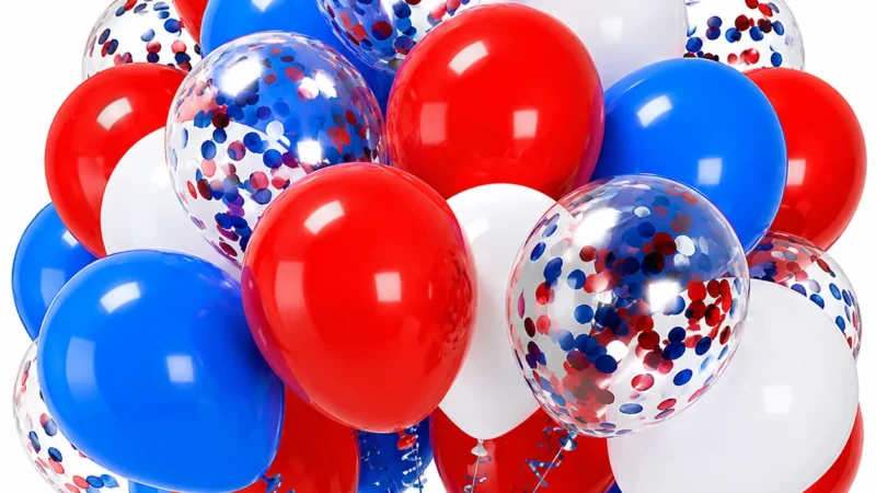 Independence Day Confetti Latex Balloons wholesale seasonal balloon image 1