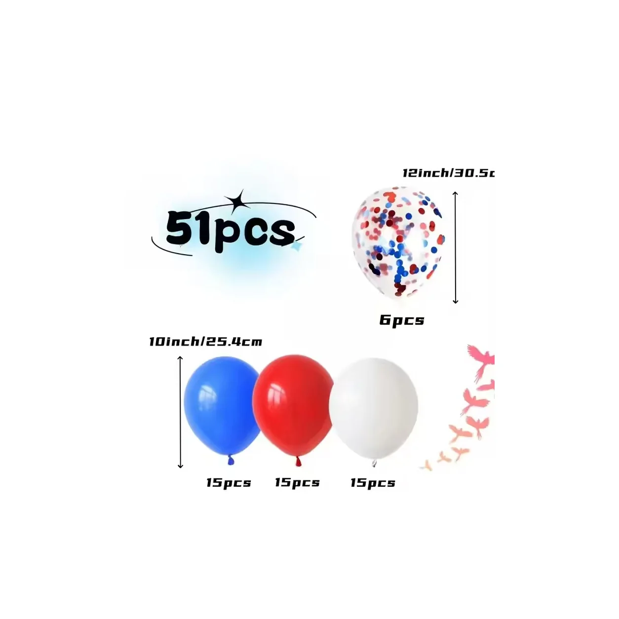 Independence Day Confetti Latex Balloons wholesale seasonal balloon image 2
