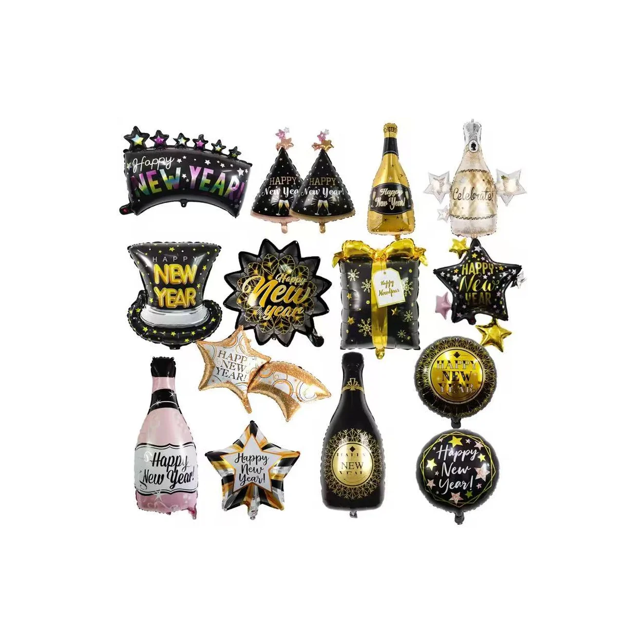 New Year Champagne Bottle Foil Balloons wholesale seasonal balloon image 1