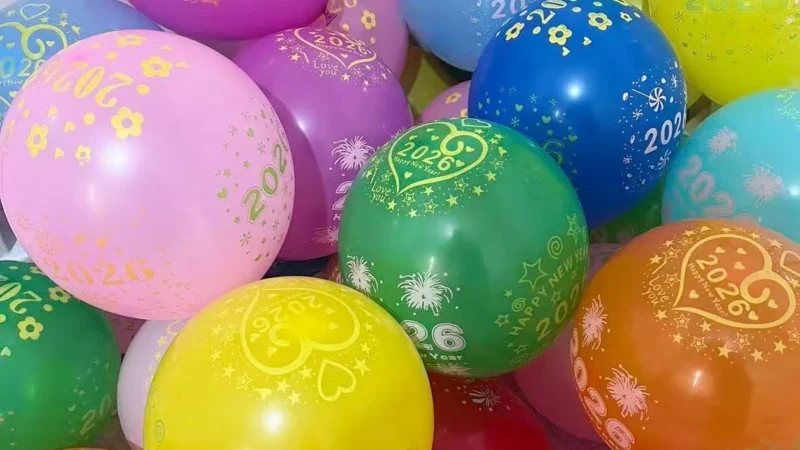 New Year Confetti Latex Balloons wholesale seasonal balloon image 1