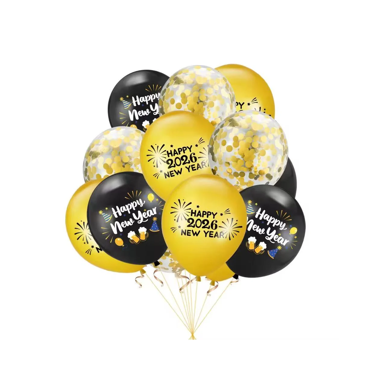 New Year Printed Latex Balloons