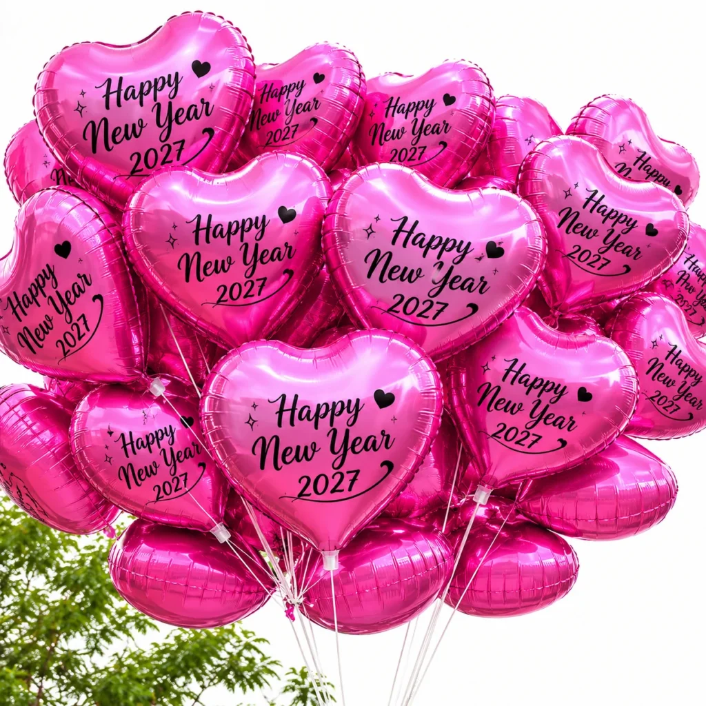 Rose Gold Happy New Year Foil Balloons wholesale seasonal balloon image 1