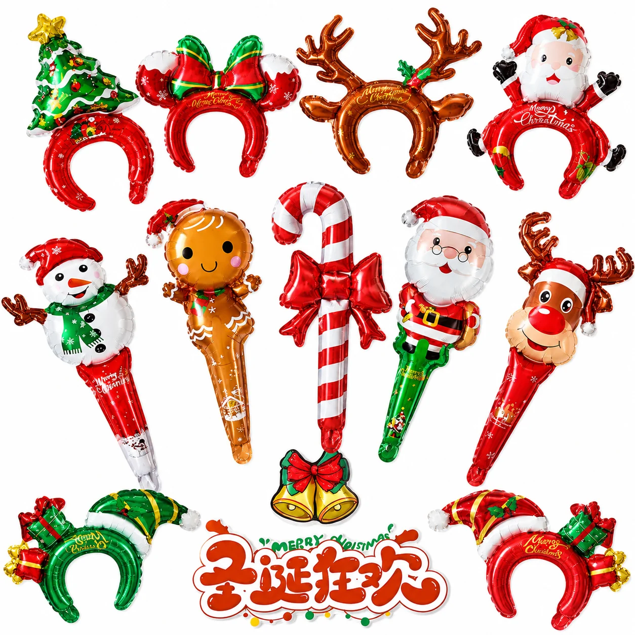 Santa Christmas Foil Balloons wholesale seasonal balloon image 3