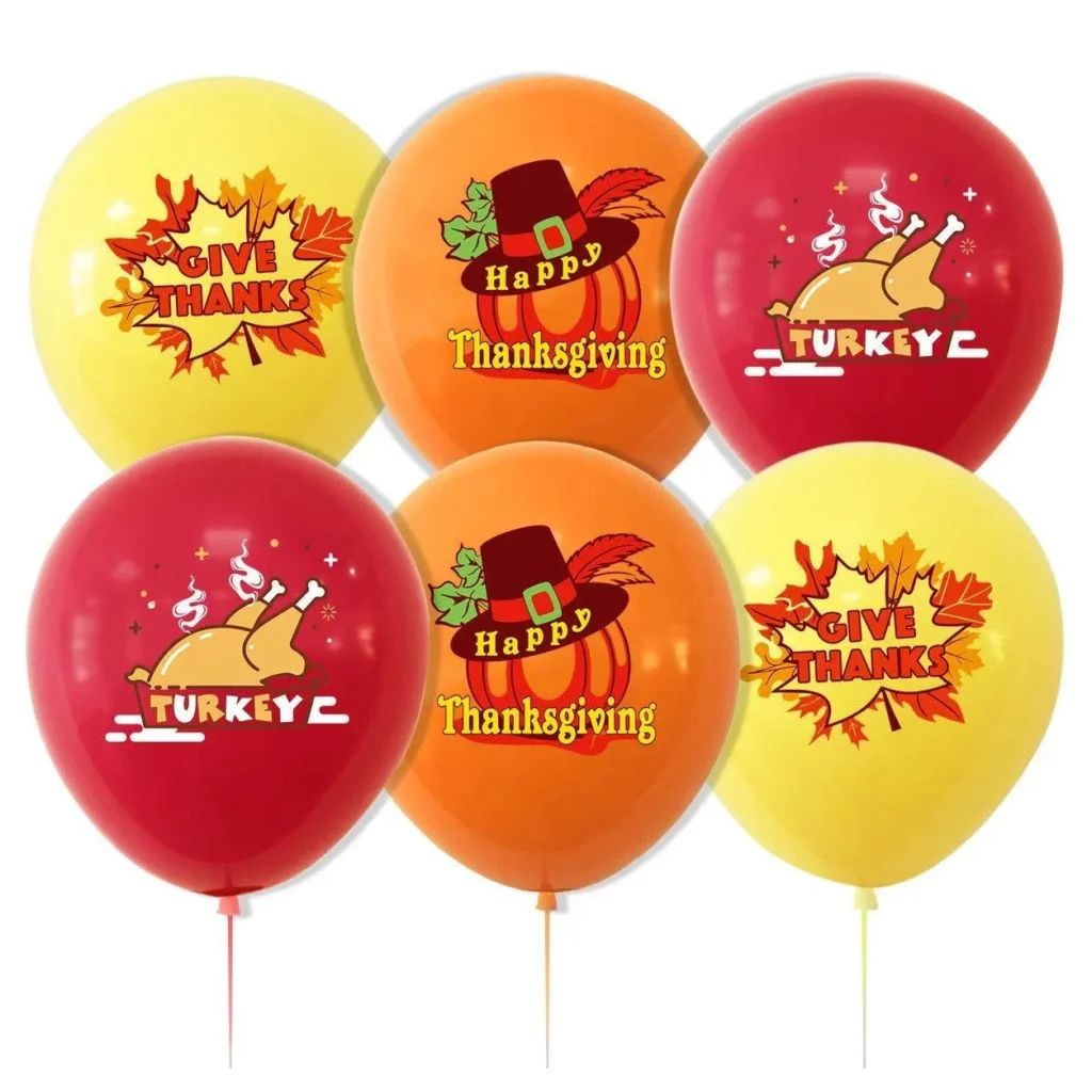 Thanksgiving Printed Latex Balloons wholesale seasonal balloon image 1
