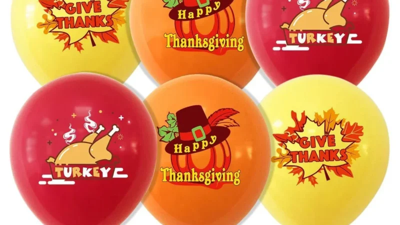 Thanksgiving Printed Latex Balloons wholesale seasonal balloon image 1