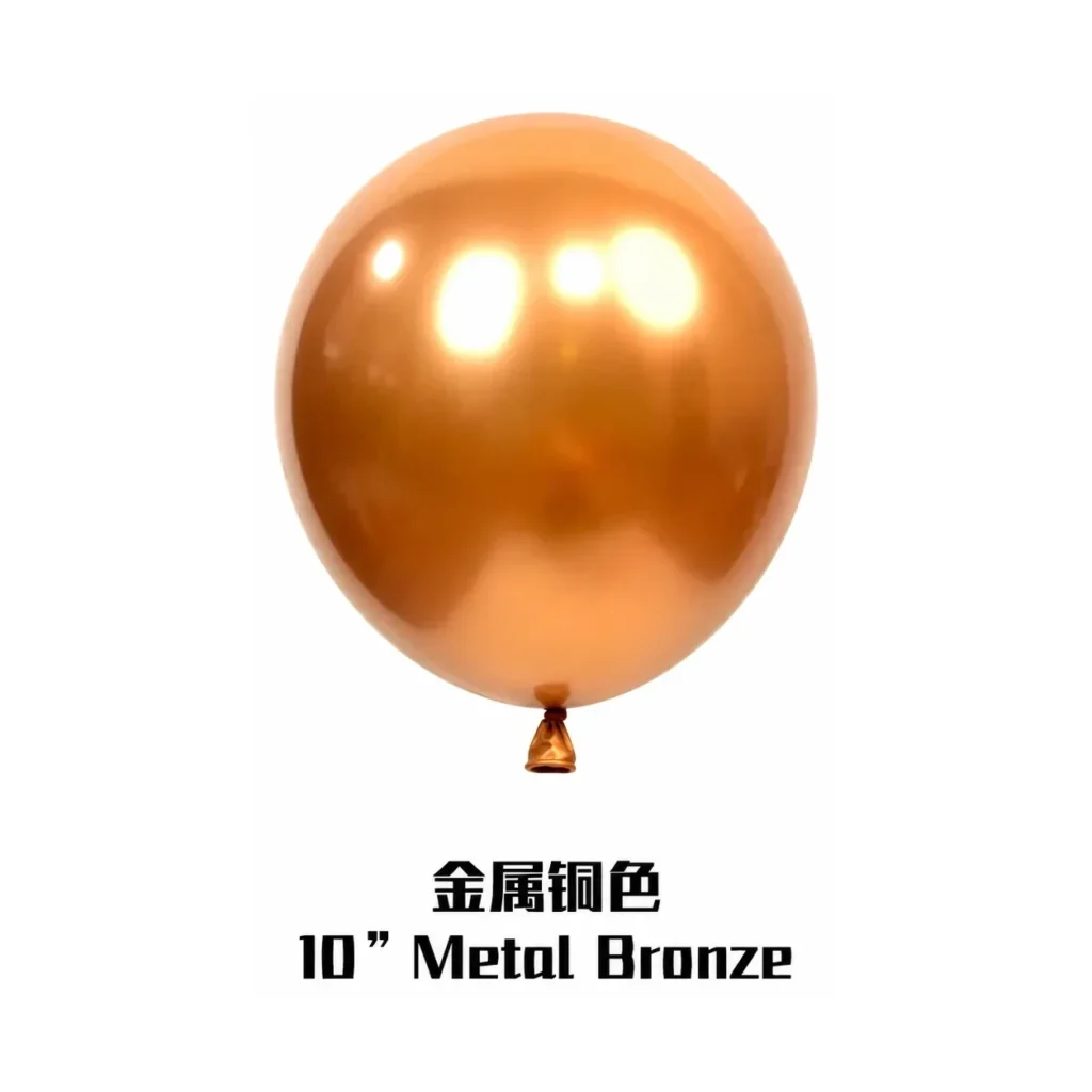 10 inch chrome bronze metallic balloon