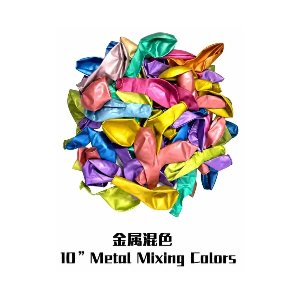 10 inch chrome mixing colors metallic balloon