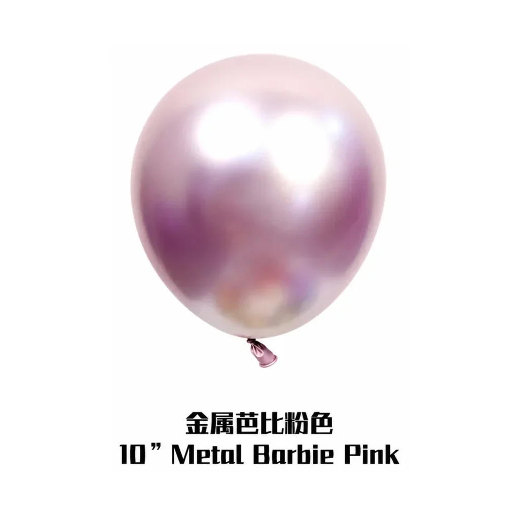 10 inch chrome pink metallic balloon