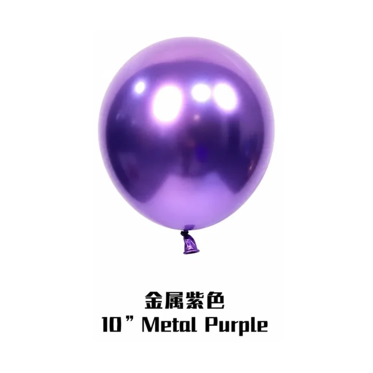 10 inch chrome purple metallic balloon
