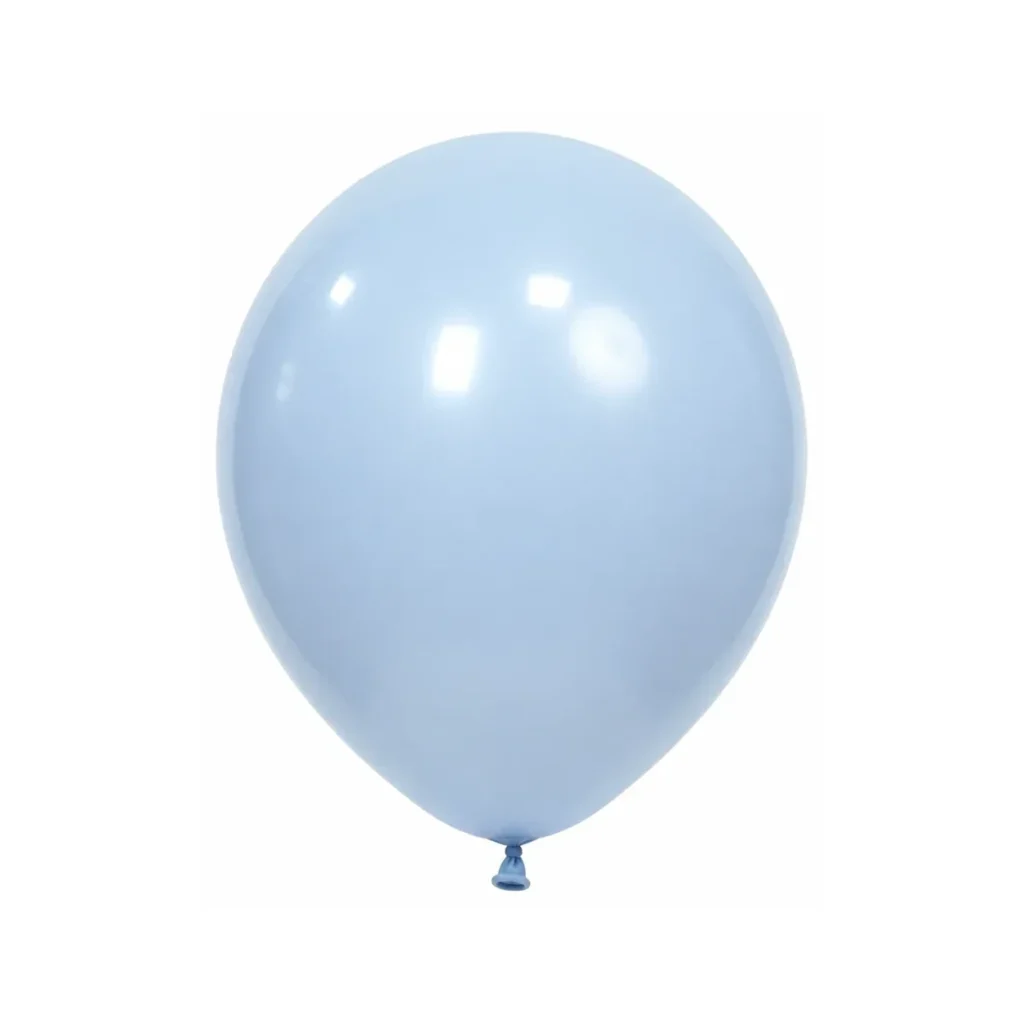 10 inch macaron pastel balloon in light blue latex balloon