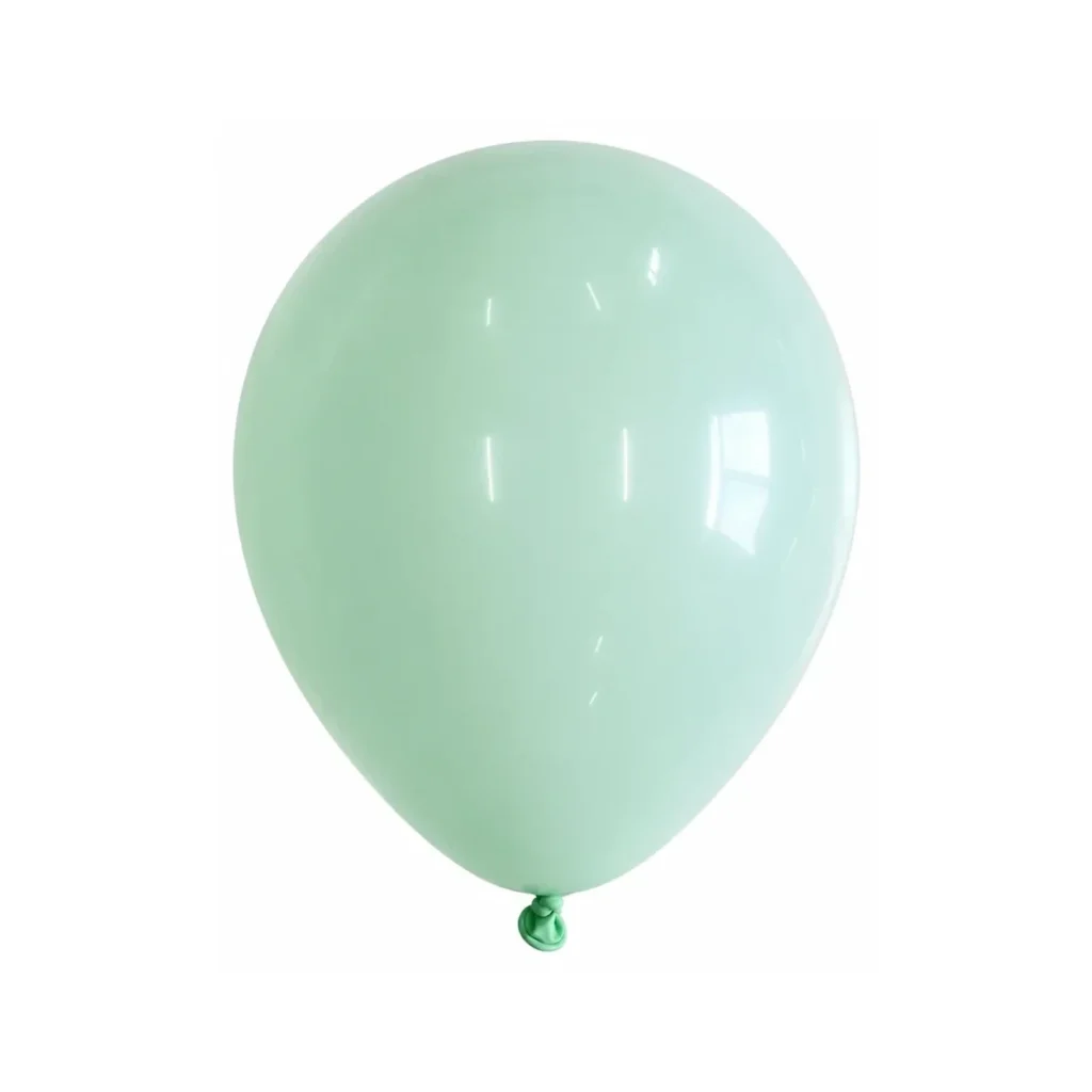 10 inch macaron pastel balloon in mint green latex balloon