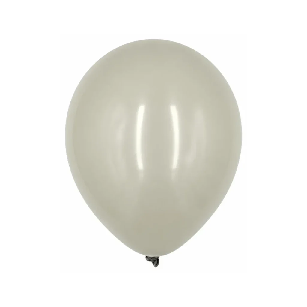 10 inch macaron pastel balloon in taupe grey latex balloon
