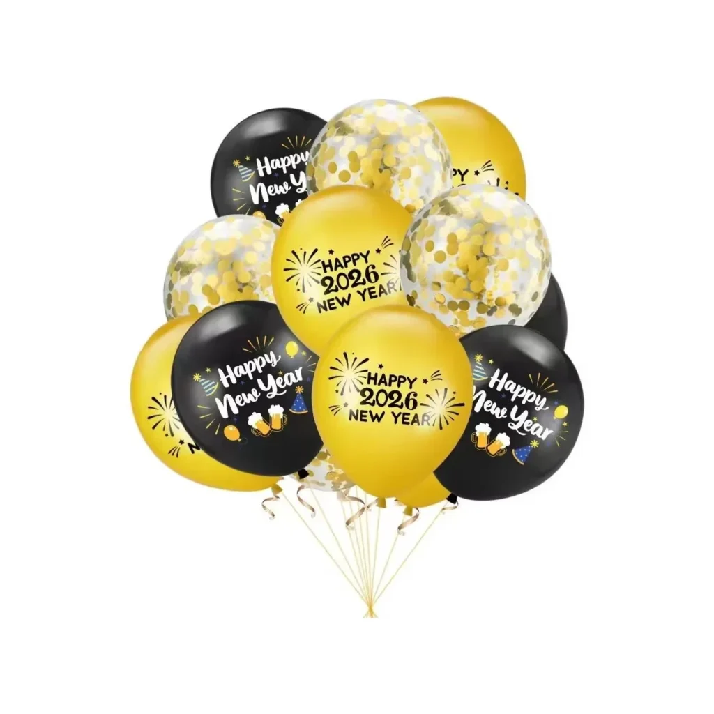 New Year Printed Latex Balloons wholesale seasonal balloon image 1
