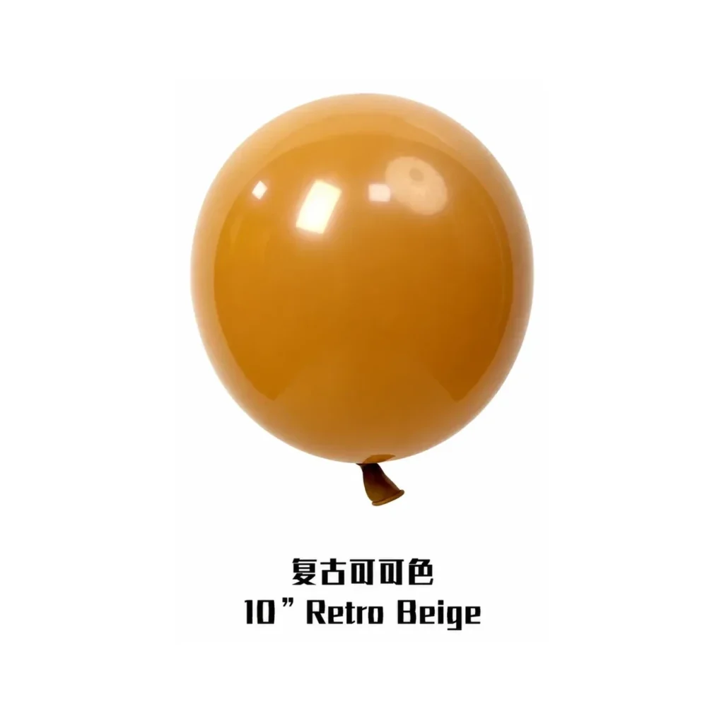 10 inch retro balloon in beige latex balloon