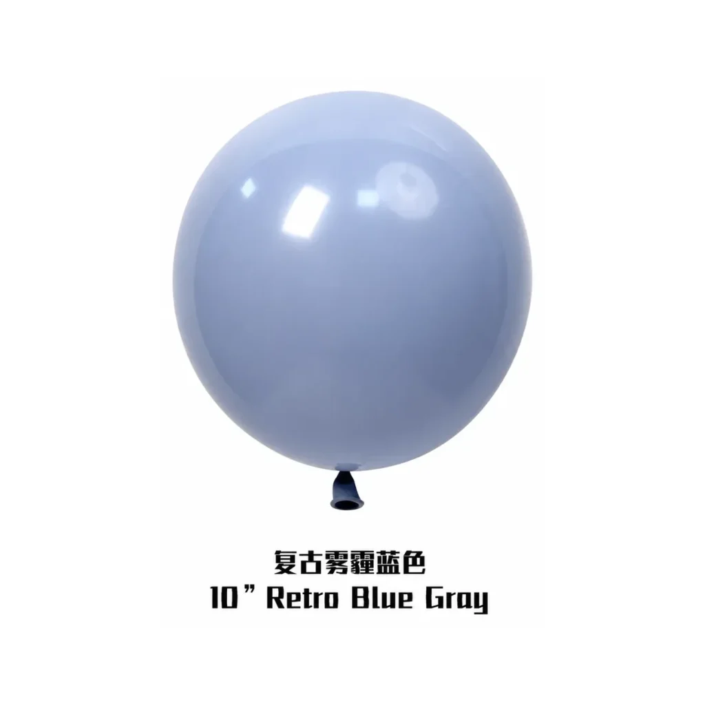 10 inch retro balloon in blue frog latex balloon