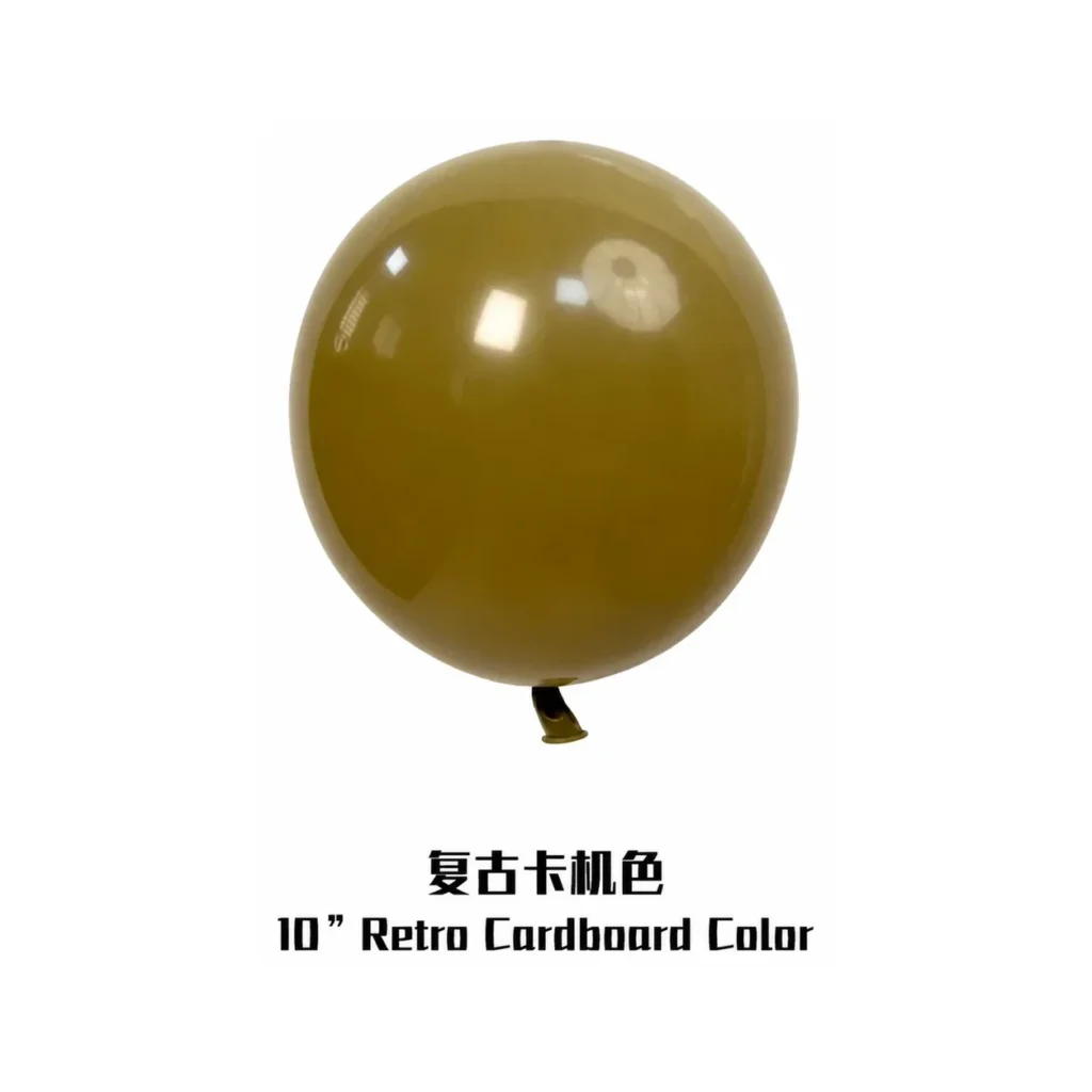 10 inch retro balloon in cardboard color latex balloon