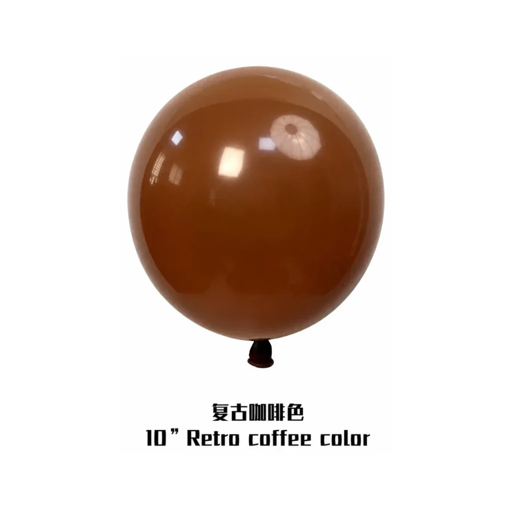 10 inch retro balloon in coffee color latex balloon