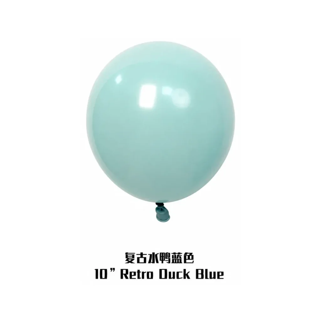 10 inch retro balloon in duck blue latex balloon